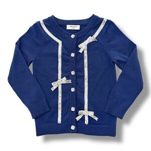 Milly Minis | Sequin Bow Cardigan Sweater (6 yrs) 💙